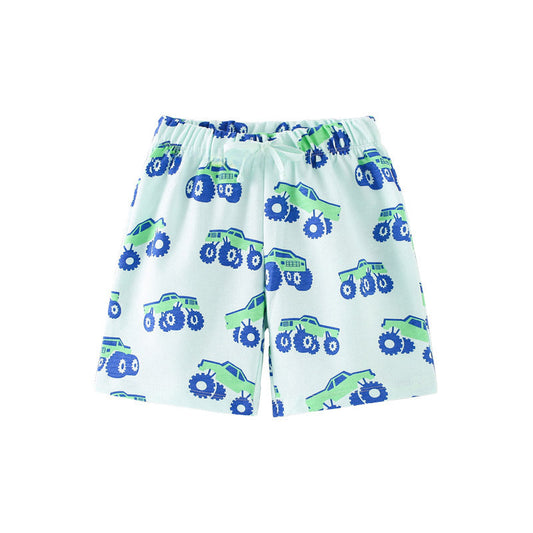 cotton cartoon mid-waist casual pants