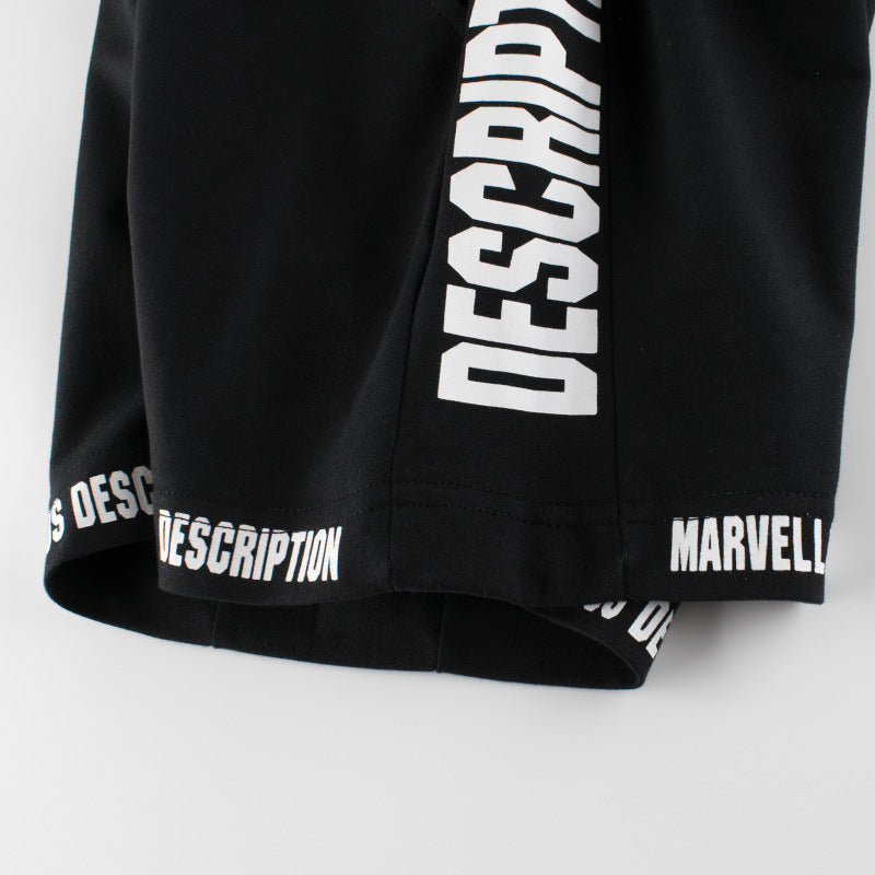 Letter Print Boy's Summer Shorts