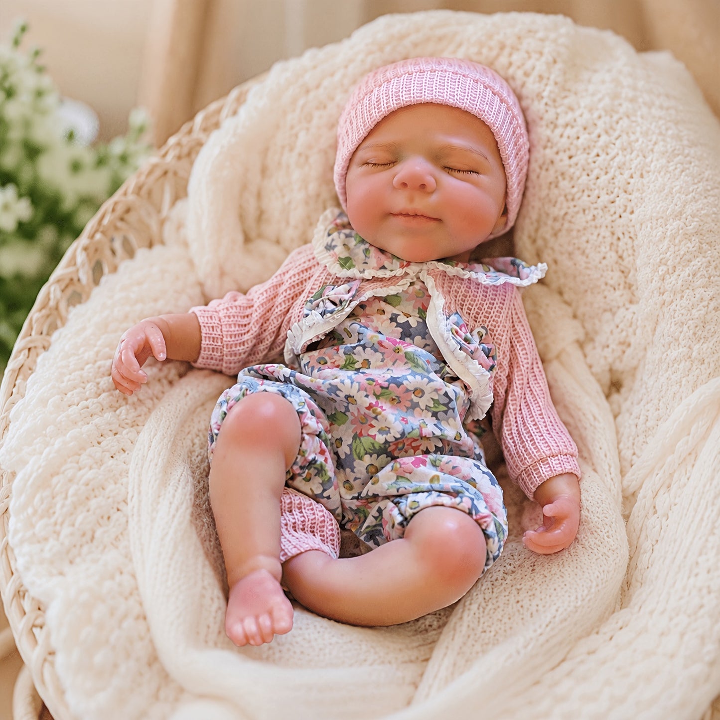 30cm Full Silicone Closed Eyes Reborn Twin Sisters- Pascale and Loulou