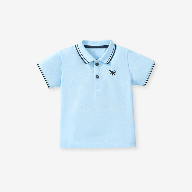 Pure Cotton Polo Shirt for Kids in Color