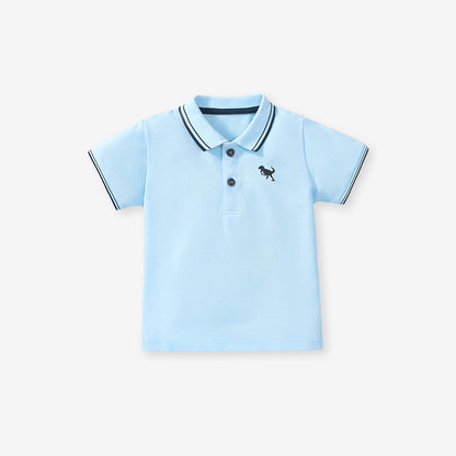 Pure Cotton Polo Shirt for Kids in Color
