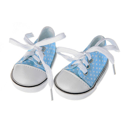 High Top Canvas Shoes for 17-18 Inches Reborn Dolls