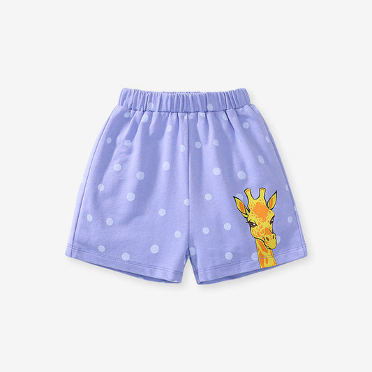 giraffe printed cross-border children's short pants