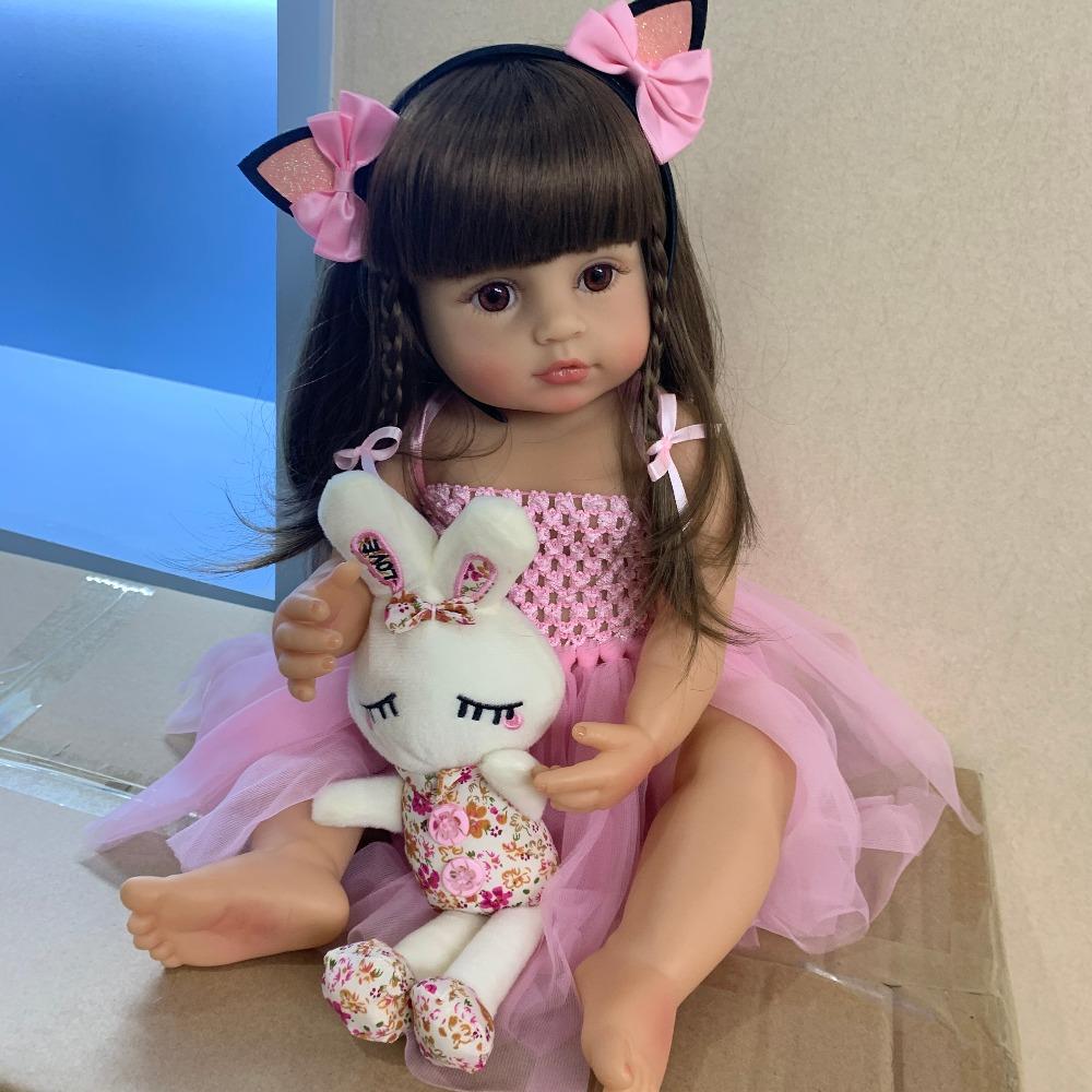 22 inch 55CM Full Body Soft Silicone Reborn Doll Girl
