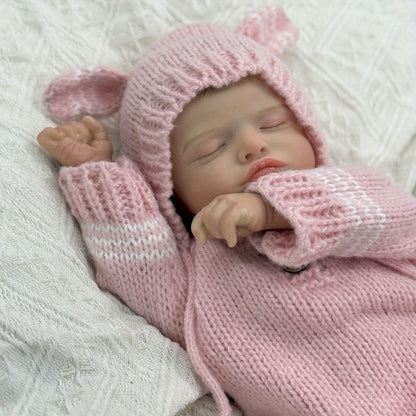 20 Inches 3D-Painted Rosalie Reborn Dolls Girl In Pink knitted clothes