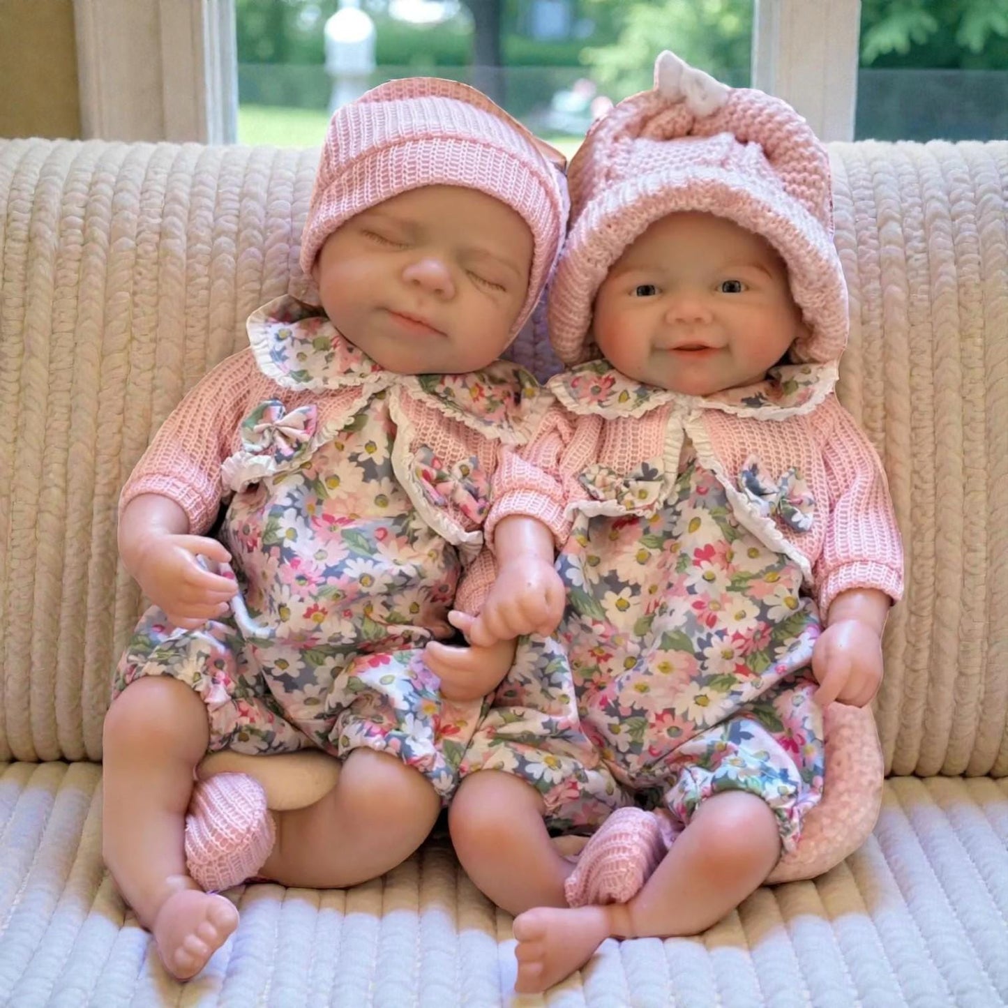 30cm Silicone Reborn Twin Sisters- Pascale and Vivienne