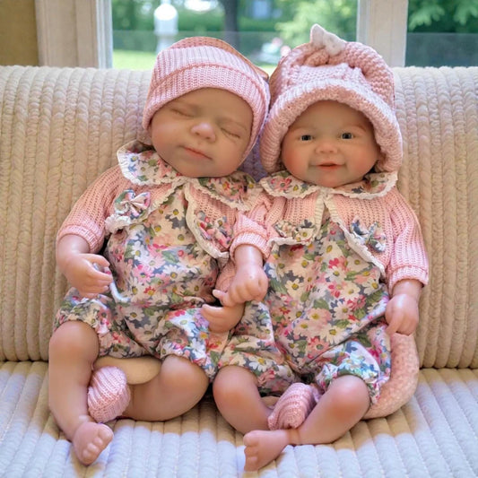 30cm Silicone Reborn Twin Sisters- Pascale and Vivienne