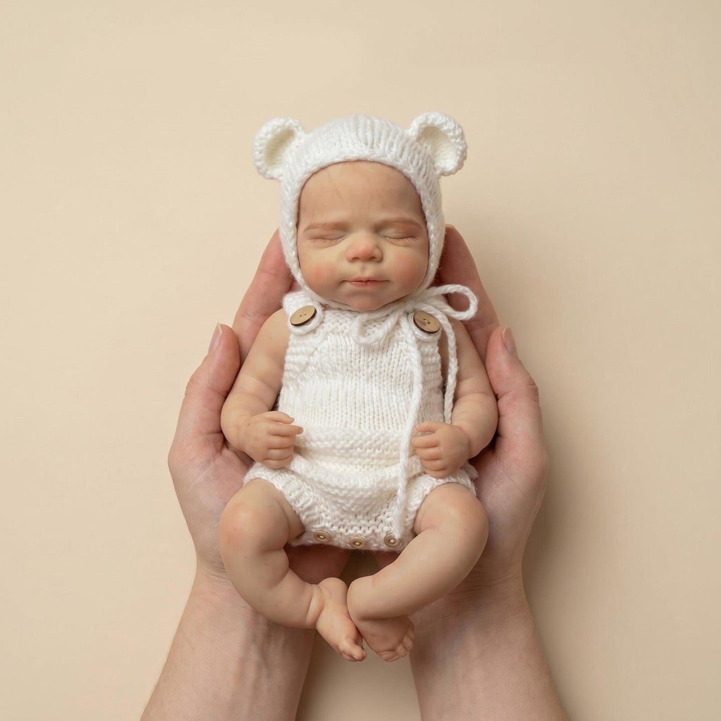 30cm Full Silicone Pascale Reborn Doll Girl in White Outfits