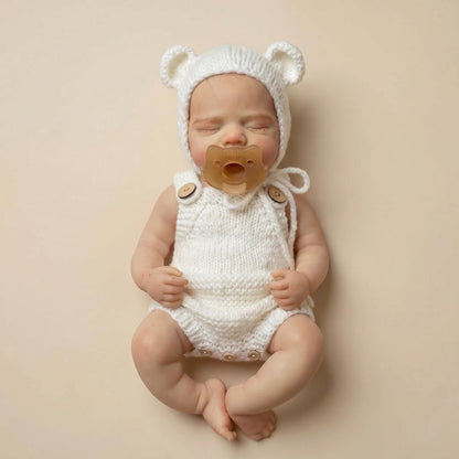 30cm Full Silicone Pascale Reborn Doll Girl in White Outfits
