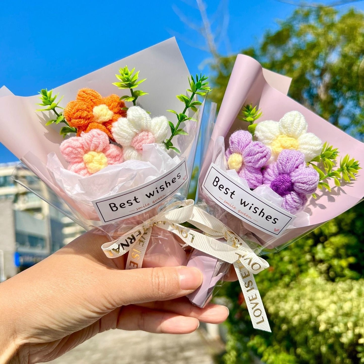 Mini Crochet Flower Bouquet