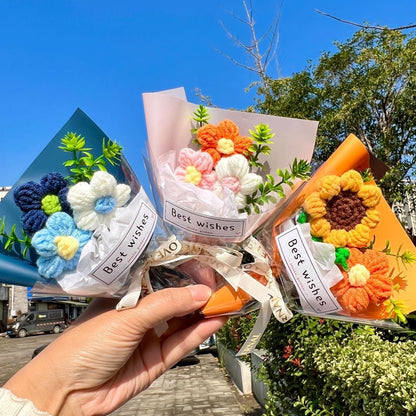 Mini Crochet Flower Bouquet