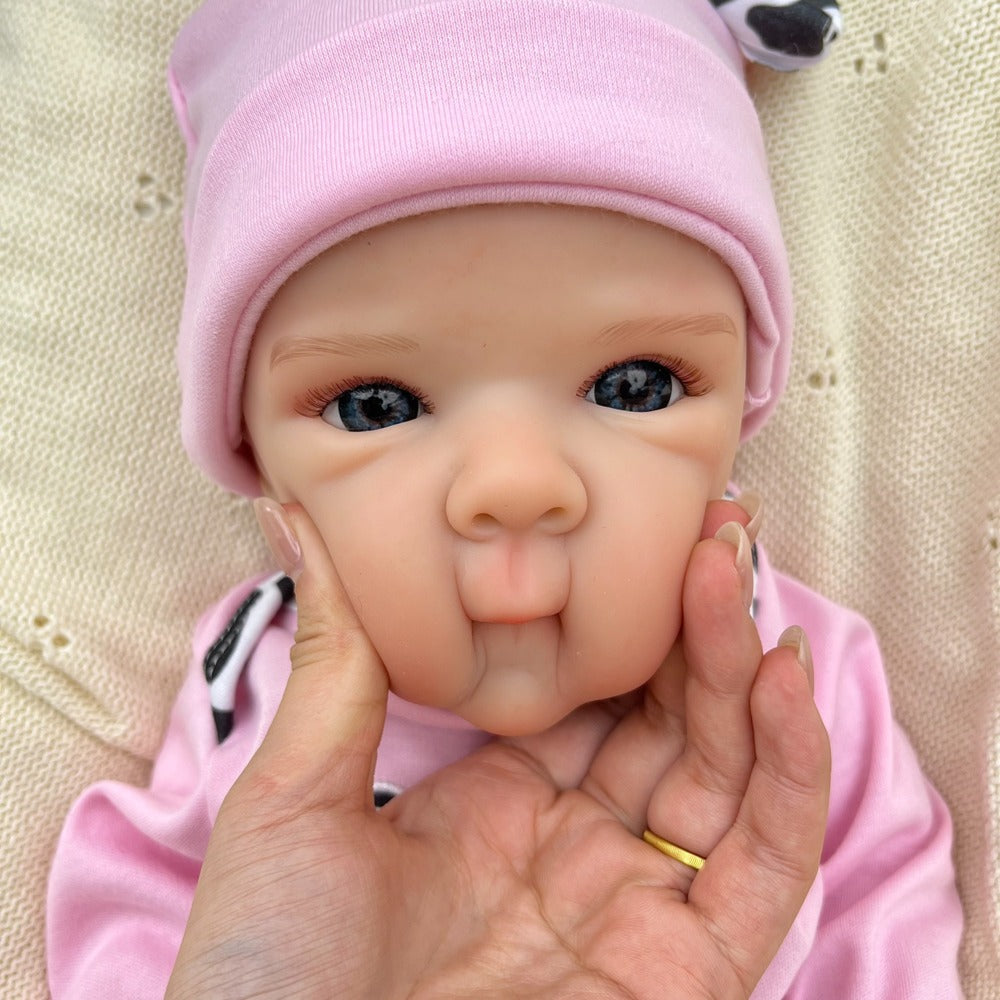 18 Inches Lifelike Full Silicone Bettie Reborn Doll Girl in Pink Outfits