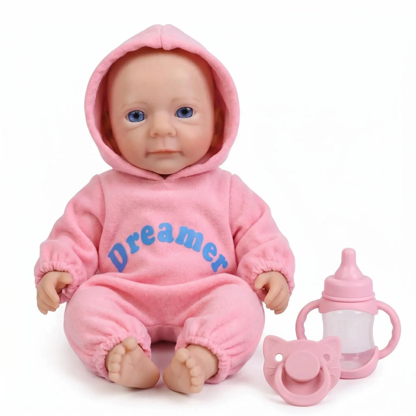 30cm Full Silicone Felicia Reborn Baby Girl in Pink Outfits