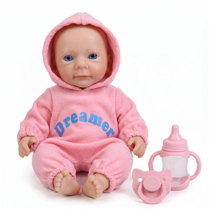30cm Full Silicone Felicia Reborn Baby Girl in Pink Outfits