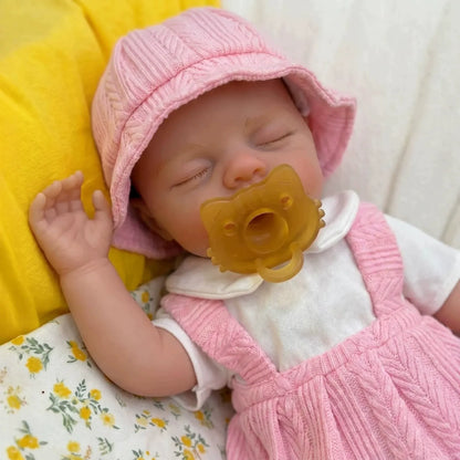 30cm Full Silicone Irys Reborn Doll Girl in Pink Dress