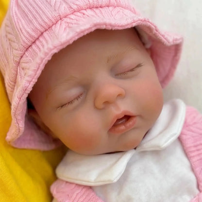 30cm Full Silicone Irys Reborn Doll Girl in Pink Dress