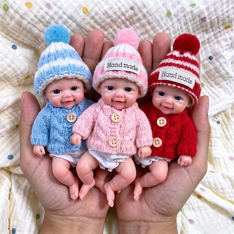 15cm Open Eyes Silicone Mini Vivienne Triplets Reborn Dolls