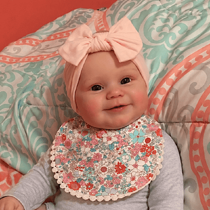 50cm Lifelike Open Eyes Smile Maddie Reborn Baby Girl In Gray Outfits