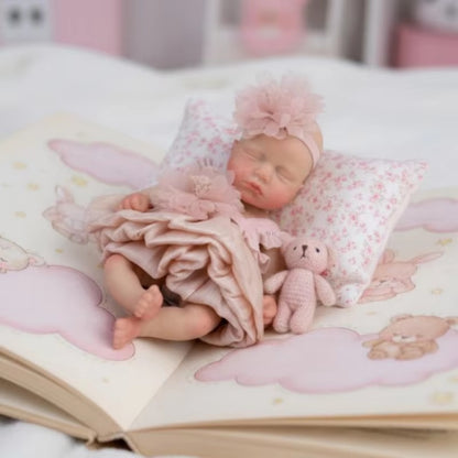 6 Inches Mini Silicone Reborn Doll Twin Sisters- Loulou and Vivienne