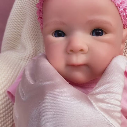 18 Inches Realistic Full Silicone Bettie Reborn Baby Girl in Pink Bodysuits