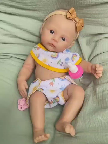 30cm Soft Silicone Open Eyes Reborn Baby Girl- Meadow