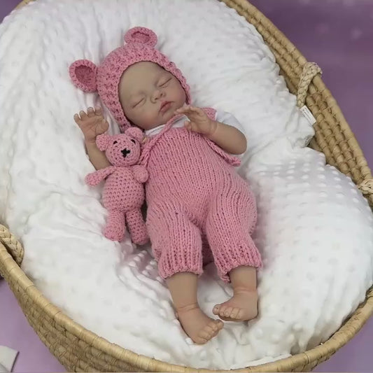 18 Inches Lifelike Soft Body Closed Eyes Irys Reborn Doll