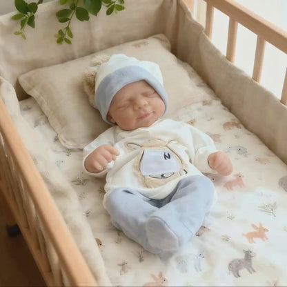 48cm Lifelike Hand-painted Closed Eyes Reborn Newborn Baby Doll Pascale