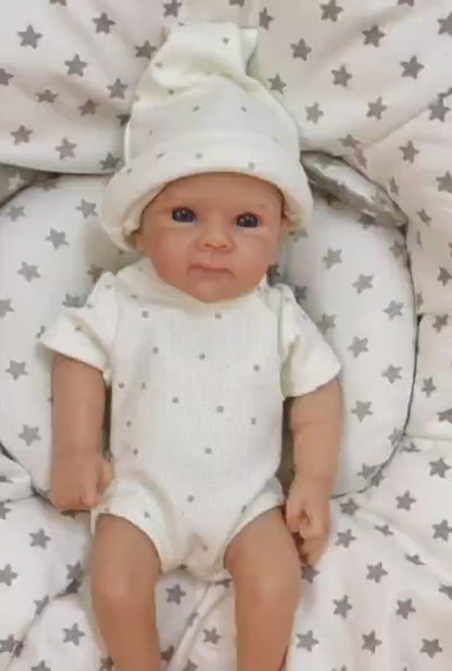 30cm Soft Full Silicone Blue Eyes Reborn Doll - Bettie