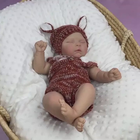 20 Inches 3D Skin Soft Body Sleeping Reborn Doll- Peaches