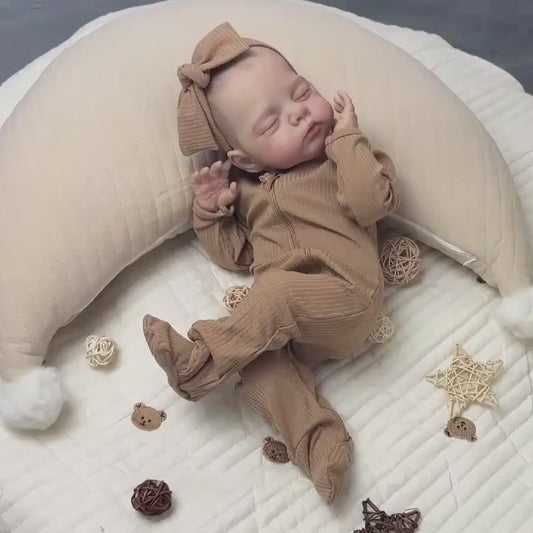 19 inches 3D-Paint Closed Eyes Reborn Doll Irys