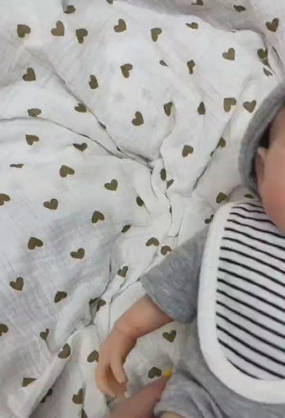 30cm Lifelike Full Silicone Closed Eyes Reborn Doll-Loulou