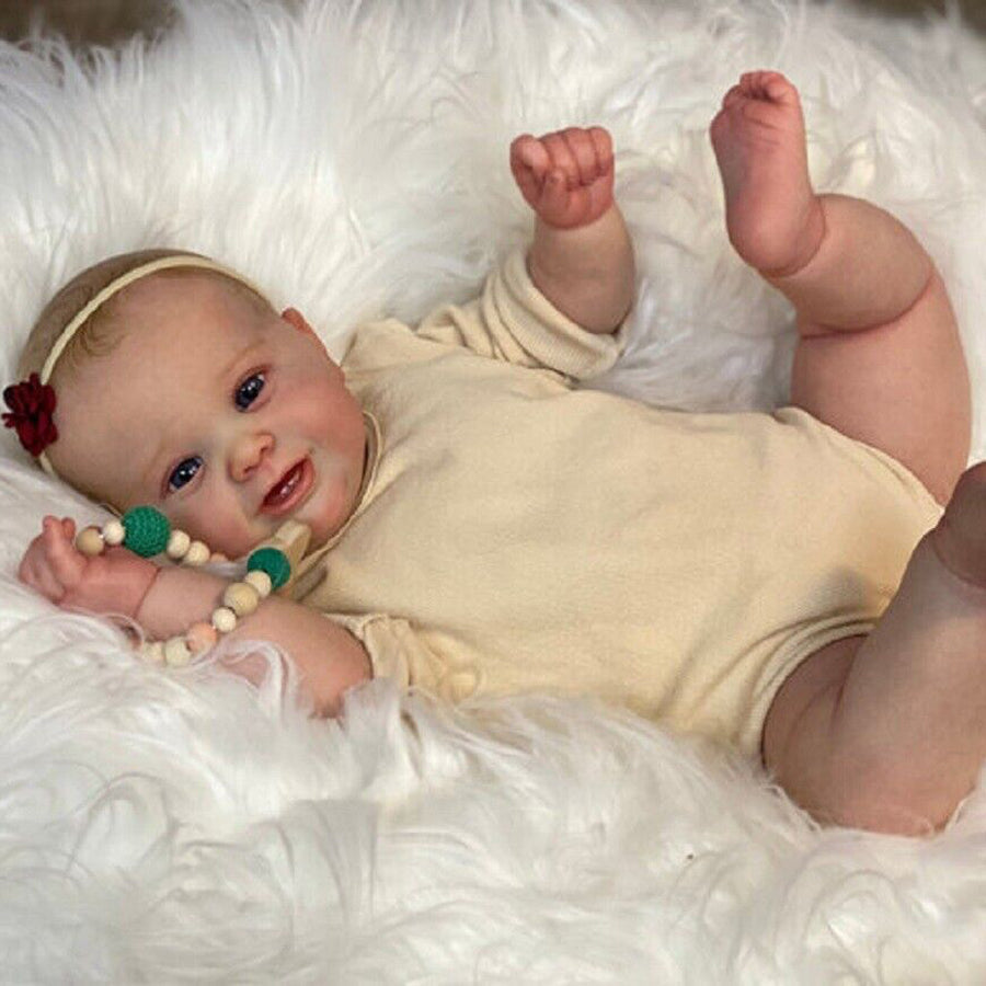 Merle 24 inch Realistic open eyes Reborn Doll with Drawn Hair-Kodi