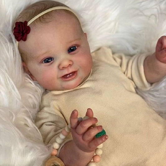 Merle 24 inch Realistic open eyes Reborn Doll with Drawn Hair-Kodi